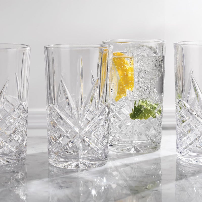 Godinger Dublin Set of 4 Highball Glasses - Elegant Crystal Drinkware - Image 2