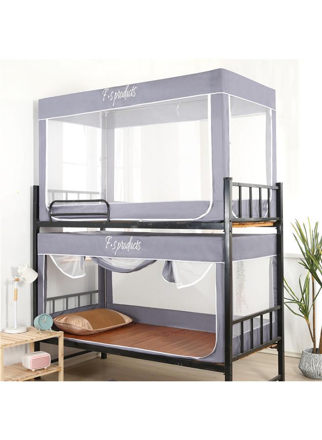 Bluejw Top And Bottom Bunk Of College Student Dormitory Single Iron Frame Bed Mosquito-proof And Dust-proof Top 90cm Bracket Seat Bed Zipper Bedroom Mosquito Net - Image 1