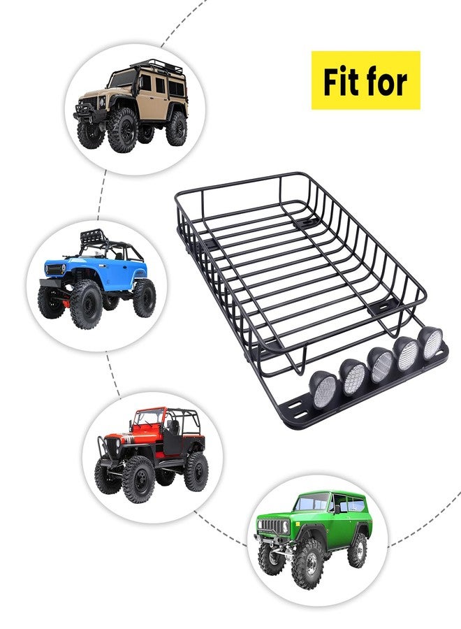 Hobbyfire RC Car Metal Roof Rack Luggage with LED Lights Set for 1/10 RC Crawler Car TRX-4 Axial SCX10 90046 SCX10 III AXI03007 Redcat Gen 8 RGT - Image 2