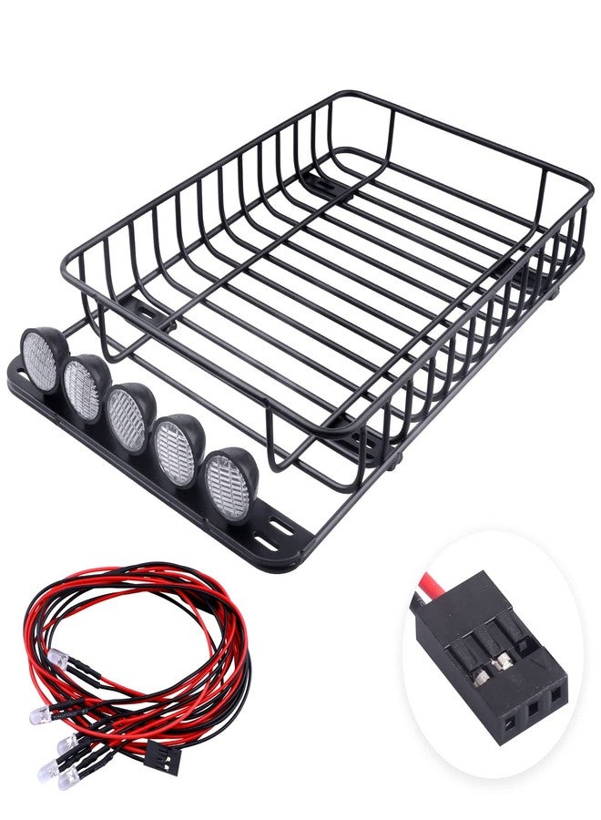 Hobbyfire RC Car Metal Roof Rack Luggage with LED Lights Set for 1/10 RC Crawler Car TRX-4 Axial SCX10 90046 SCX10 III AXI03007 Redcat Gen 8 RGT - Image 5