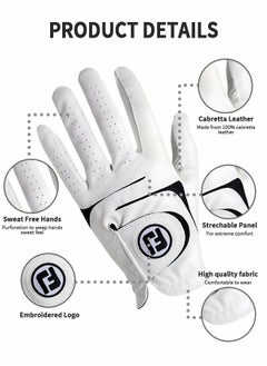 GROIC Golf Gloves for Men’s Right Hand,Breathable, Long Lasting Golf Glove，Slip Palm Pu Premium Leather Soft Durable Comfortable Glove,Outdoor Sports Gloves  - Image 3