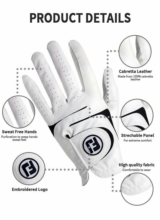 GROIC Golf Gloves for Men’s Right Hand,Breathable, Long Lasting Golf Glove，Slip Palm Pu Premium Leather Soft Durable Comfortable Glove,Outdoor Sports Gloves  - Image 3