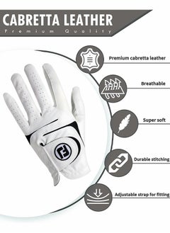 GROIC Golf Gloves for Men’s Right Hand,Breathable, Long Lasting Golf Glove，Slip Palm Pu Premium Leather Soft Durable Comfortable Glove,Outdoor Sports Gloves  - Image 4