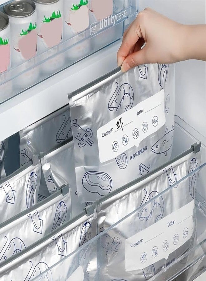 Prostuff.in Multi-Purpose Reusable Aluminium Stand up Foil Sealable Pouch with Zip Lock | Food Storage Preservation Bags | Leak proof Foil Fresh Keeping for Vegetable Fruit Meat – 30 pcs (Silver) - Image 3