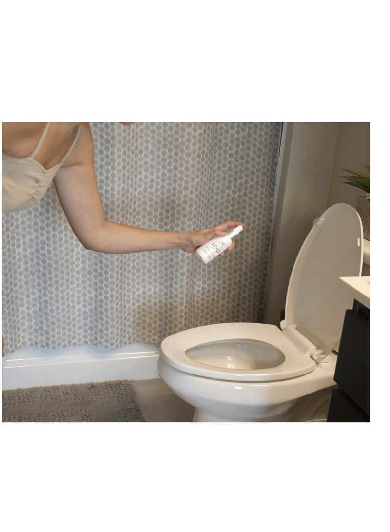 Clearly KIND The Polite Before you Poop Toilet Spray Natural Odor Eliminator Essential Oil Magic to Keep the Smell Away  Set of 2
