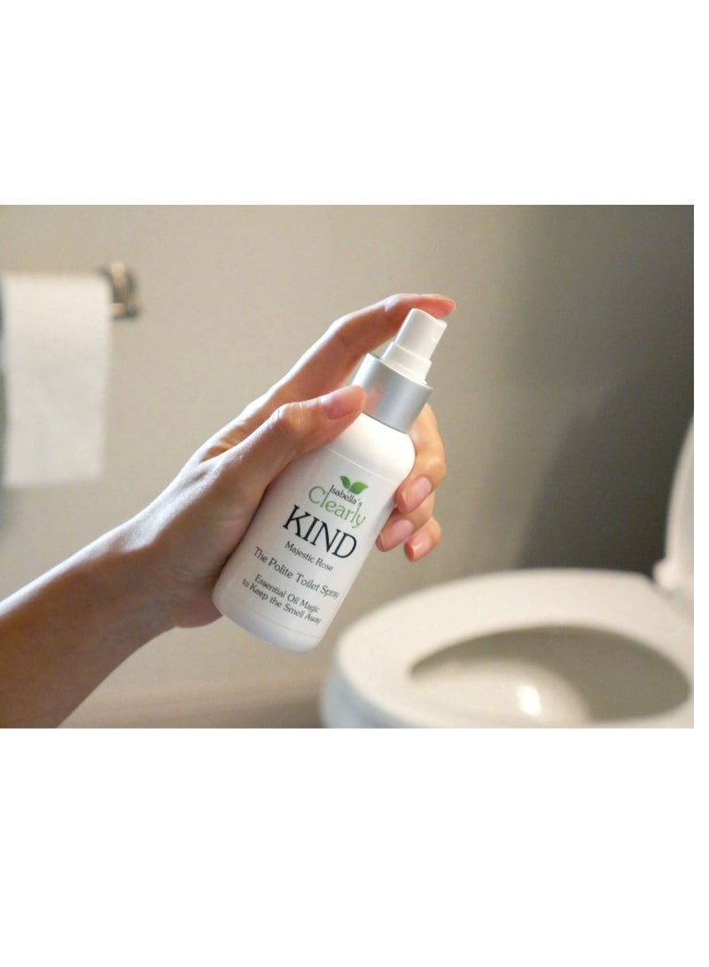 Clearly KIND The Polite Before you Poop Toilet Spray Natural Odor Eliminator Essential Oil Magic to Keep the Smell Away  Set of 2