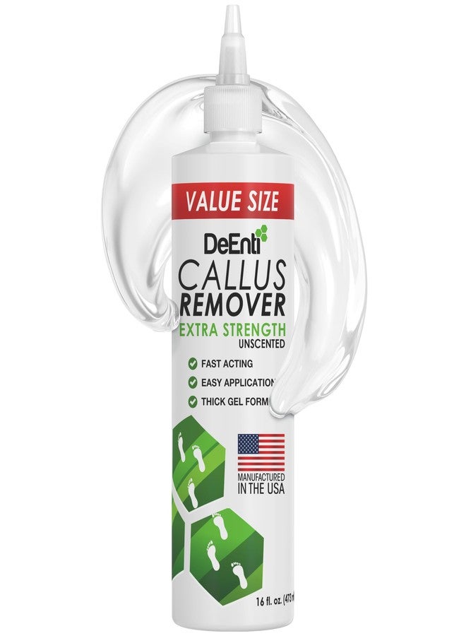 DeEnti Callus Remover for Feet, Extra Strength Foot Callus Remover Gel, 16oz Salon Grade Home Pedicure Supplies for Dry Skin, Cracked Heel, Professional Strength Foot Care, Unscented - Image 1