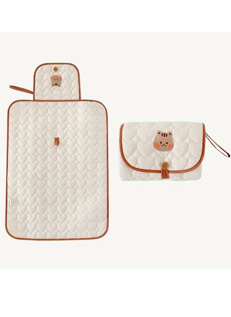 Gonice - Portable Diaper Changing Pad, Double-Sided Urine Pad, Foldable Nap Mat, And Baby Crib Mat With Lanyard - Perfect For Traveling - Image 1