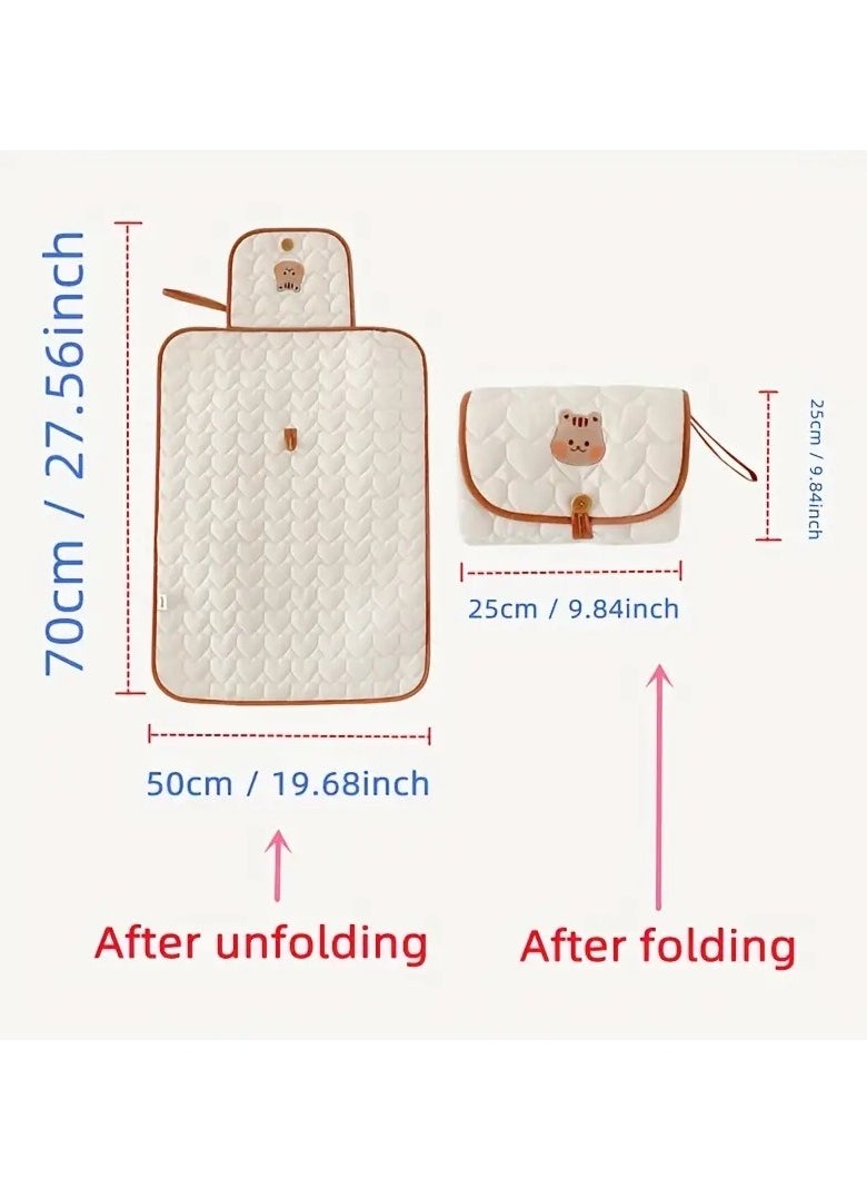 Gonice - Portable Diaper Changing Pad, Double-Sided Urine Pad, Foldable Nap Mat, And Baby Crib Mat With Lanyard - Perfect For Traveling - Image 1