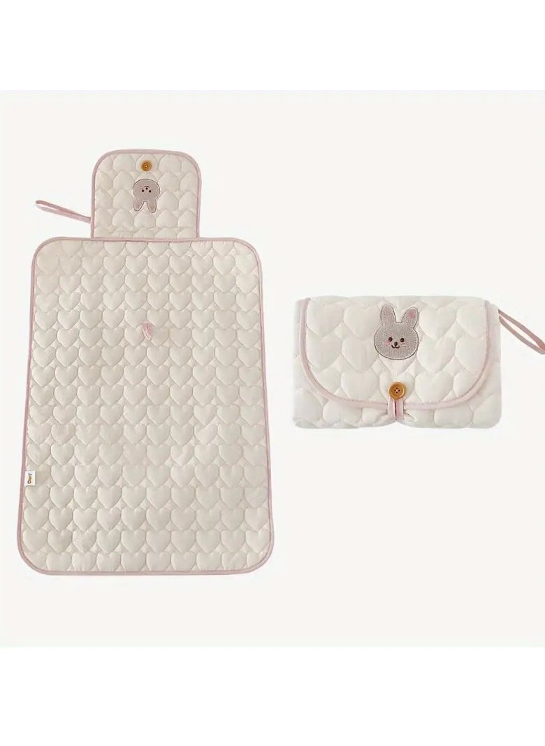 Gonice - Portable Diaper Changing Pad, Double-Sided Urine Pad, Foldable Nap Mat, And Baby Crib Mat With Lanyard - Perfect For Traveling - Image 1