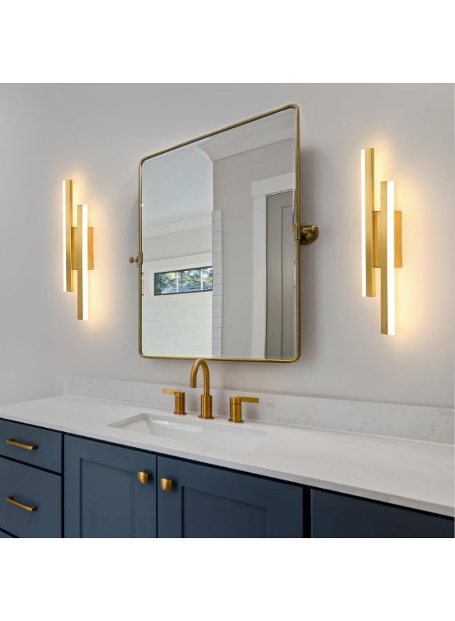 Modern LED Wall Light for Bedroom & Living Room | Gold Vertical Wall Sconce | Decorative Indoor Lighting Fixture | Energy-Saving LED Wall Lamp - Image 2