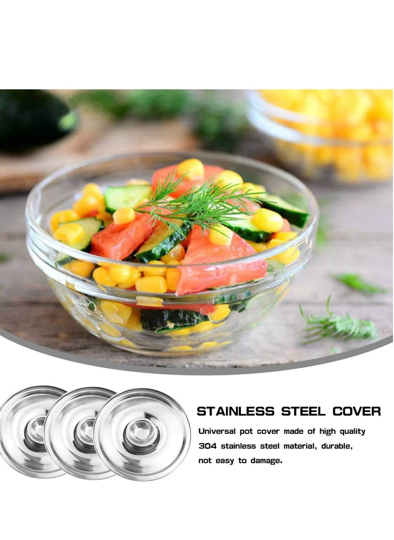 Excefore Stainless Steel Pot Cover, Heavy duty Stainless Steel ss Lid, Universal Lid Pots Pans Replacement Accessories, 6.3IN for Pan Lid Bowl Cover, 16cm  - Image 2