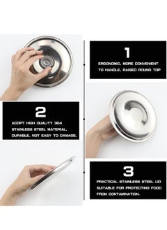 Excefore Stainless Steel Pot Cover, Heavy duty Stainless Steel ss Lid, Universal Lid Pots Pans Replacement Accessories, 6.3IN for Pan Lid Bowl Cover, 16cm  - Image 3