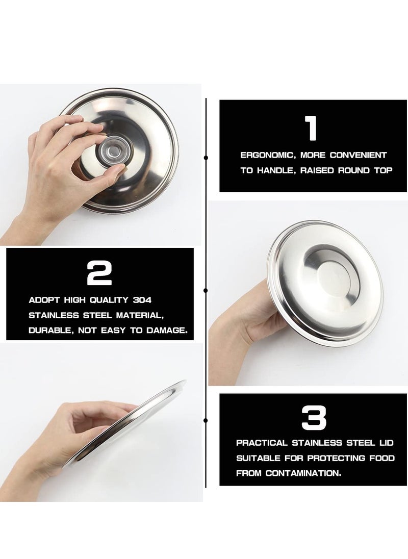 Excefore Stainless Steel Pot Cover, Heavy duty Stainless Steel ss Lid, Universal Lid Pots Pans Replacement Accessories, 6.3IN for Pan Lid Bowl Cover, 16cm  - Image 3