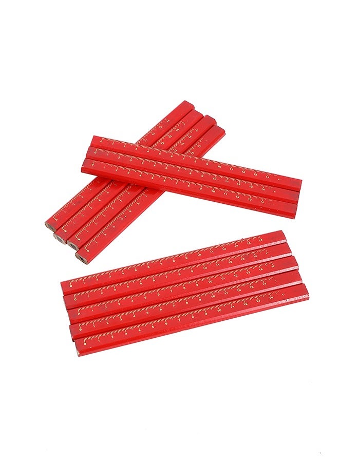 Red Flat Square Carpenter's Pencils Set - 12 Piece - Durable Non-Rolling Marking Pencils for Construction, Woodworking, & DIY Projects, Thick Solid Graphite Lead for Clear and Precise Marking - pzsku/ZB1CCB5ACED123A7FD50DZ/45/_/1730292516/c20eb97e-f2bd-40ff-a1a2-62aab78b043c