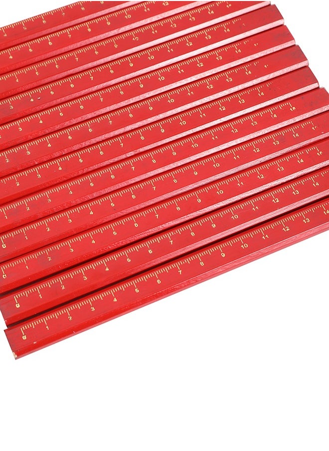 Red Flat Square Carpenter's Pencils Set - 12 Piece - Durable Non-Rolling Marking Pencils for Construction, Woodworking, & DIY Projects, Thick Solid Graphite Lead for Clear and Precise Marking - pzsku/ZB1CCB5ACED123A7FD50DZ/45/_/1730292517/1d39f3a4-cbe4-450c-9c66-8a3c7c75bad1