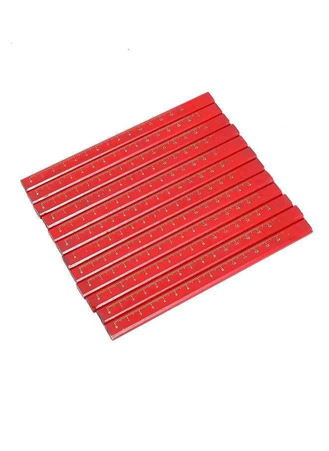 Red Flat Square Carpenter's Pencils Set - 12 Piece - Durable Non-Rolling Marking Pencils for Construction, Woodworking, & DIY Projects, Thick Solid Graphite Lead for Clear and Precise Marking - pzsku/ZB1CCB5ACED123A7FD50DZ/45/_/1730292518/8b9a8a3f-1431-4953-93cc-fd26e27d4bf9