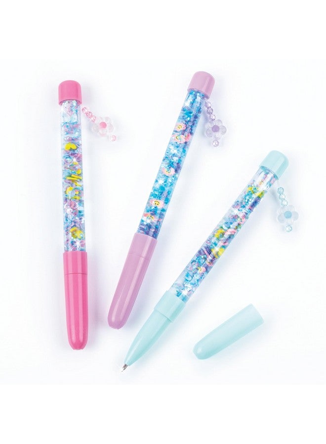 Make It Real DIY Floaty Pens Kit - Create 3 Sparkly, Customizable Pens with Glitter & Charms - Fun Craft for Tweens, Girls & Kids Ages 8+ -Mess-Free Creative Activity Great Gift for Artistic Kids - Image 4