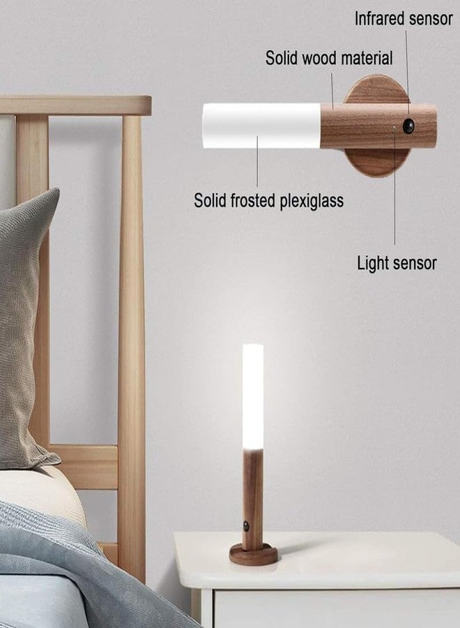 Dhanuom® Wall-mounted Motion Sensor Night Light Removable Hand Light Automatic On/Off Rechargeable LED Sensor Closet Light Self-Stick & Magnetic Stair Lamp for Stairway Bathroom Kids Room Garage Brown - Image 4