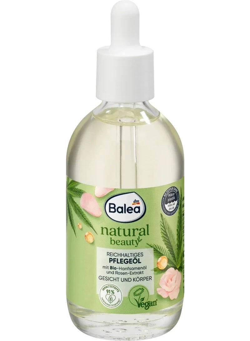 Balea Natural Beauty Bio Sunflower Oil & Rose Extract Pflegeöl Discover nourishing skincare with Balea Natural Beauty Pflegeöl, formulated with bio sunflower oil and rose extract to moisturize, soften, and pamper your skin while providing a pleasant and refreshing beauty-care experience. - Image 2