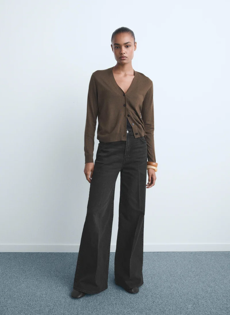 Mango  High-waisted wide-leg jeans for Women | Best Price UAE