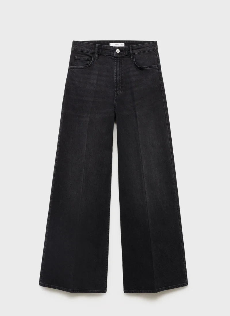 Mango  High-waisted wide-leg jeans for Women | Best Price UAE