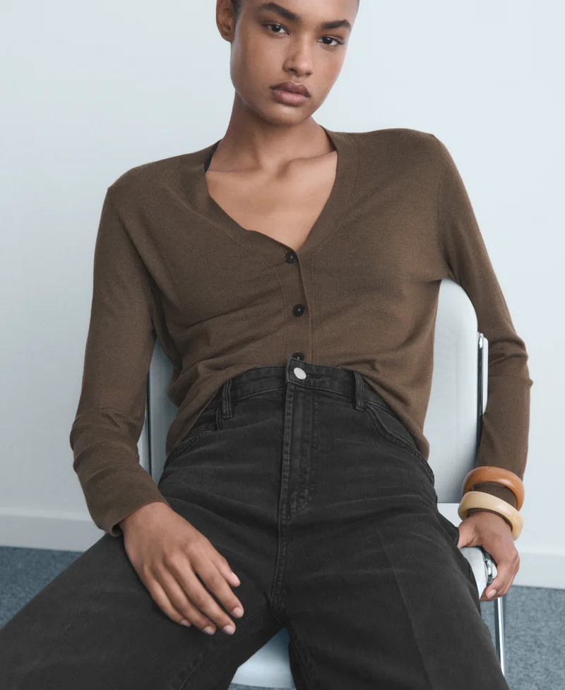 Mango  High-waisted wide-leg jeans for Women | Best Price UAE