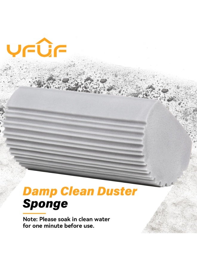 HOMESTAR 2-Pack Magic Absorbent Cleaning Sponges Dusters - High-Density Kitchen Scrub Sponges , Multipurpose Cleaning Eraser Tools for Blinds, Glass, Vents, Mirrors, Window Track & Faucets & Car & Glass Cleaning (5.5*4.5*10.5cm) - Image 2