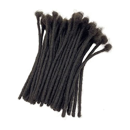 MIUULAAR Loc Extension Human Hair 0.6cm Width 8 Inch 30 Strands Natural Black Full Handmade Permanent Locs Can Be Dyed and Bleached for Women Men Kids Dreadlock Extensions Real Human Hair - Image 3