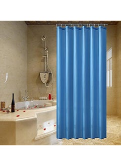 Home Pro Home Pro Polyester Shower Curtain 180x180 cm Size Navy Blue  - Image 1