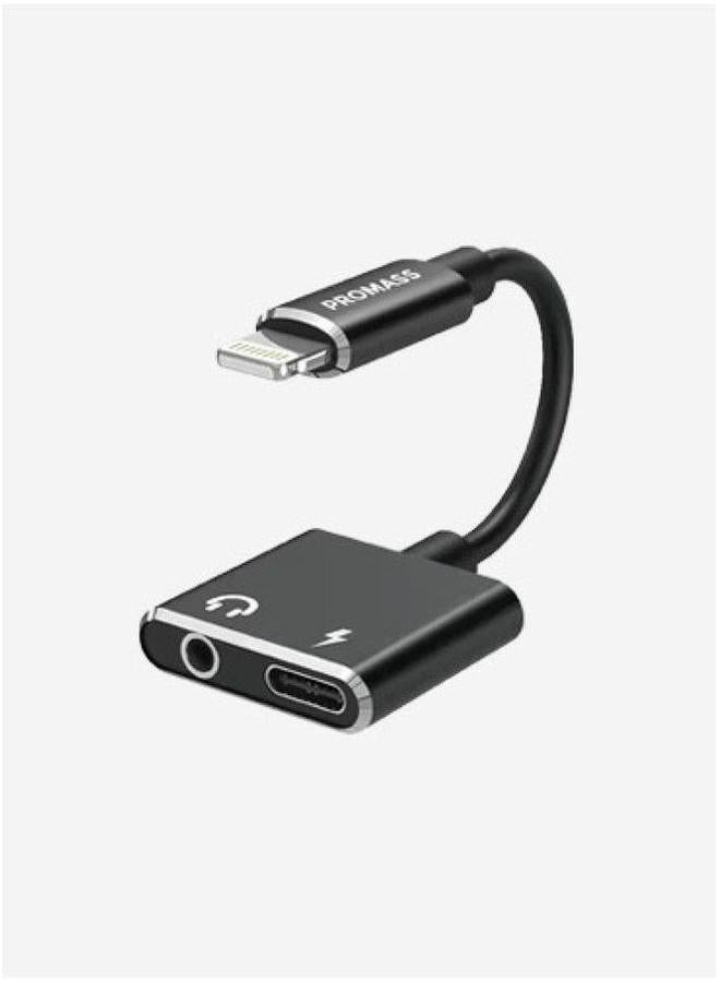 بروماس كابل شحن ومقبس سماعة أذن مقاس 3.5 ملم 2 في 1 من Promass متوافق مع iPhone - Image 1
