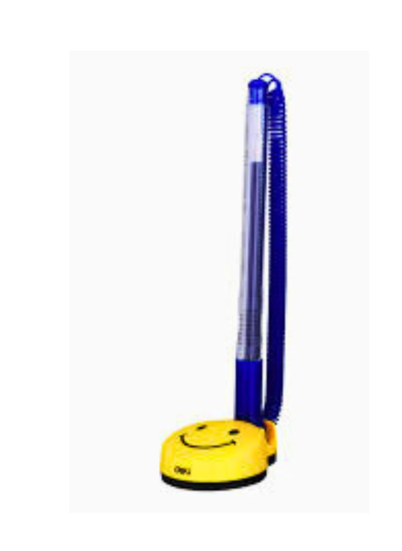 Leto Ballpoint Pen Blue Ink 0.7mm Counter Pens Reception Counter Pen, Secure Pen With Chain And Adhesive Pen Holder for Home Office Supplies Desk Pen Stand  - Image 2