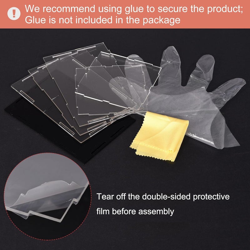 TPGP sourcing map Acrylic Clear Display Case Box - Dustproof Protection Showcase for Collectibles (7.9x5.9x5.9 inch) - Image 3