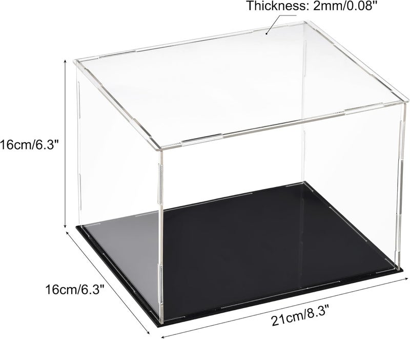 TPGP sourcing map Acrylic Clear Display Case Box - Dustproof Protection Showcase for Collectibles (7.9x5.9x5.9 inch) - Image 2