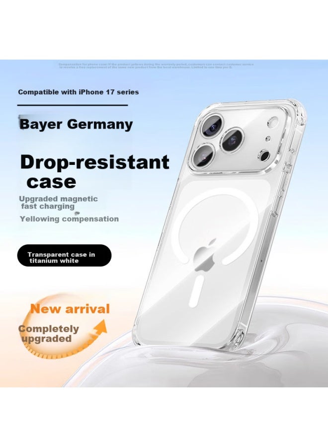 Divi Airbag Magnetic Case For Iphone 17 Pro, Full-cover Magsafe Ultra-thin Transparent Shockproof Cooling Protective Case - Image 1