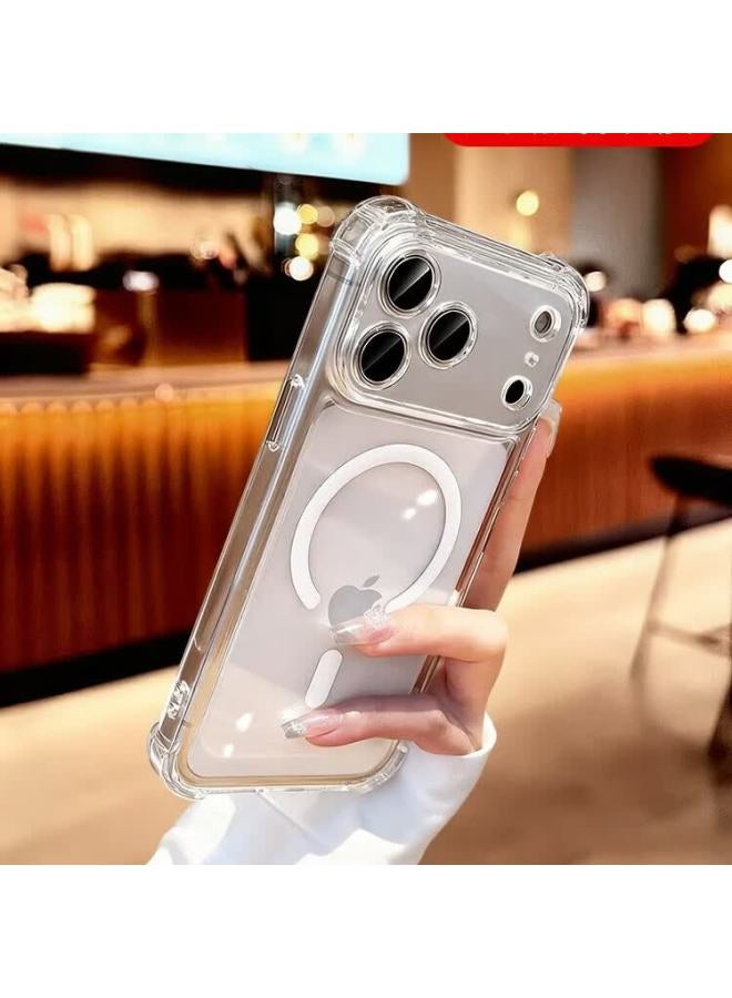Divi Airbag Magnetic Case For Iphone 17 Pro, Full-cover Magsafe Ultra-thin Transparent Shockproof Cooling Protective Case - Image 5
