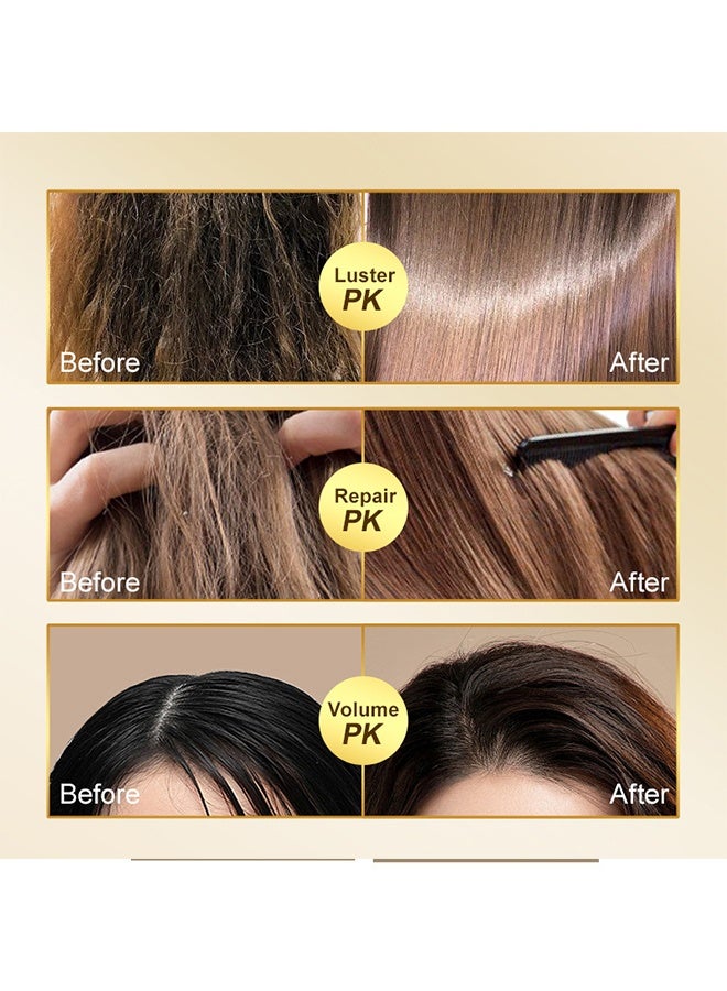 PURC 24k Gold Nourishing Hair Mask,Deeply Nourishing Repair Split Ends Soft and Smooths Frizz Hair Treatment Mask for Dry and Damaged Hair Moisturizing Nourishes Protect Keratin Hair Cream 70g - Image 5