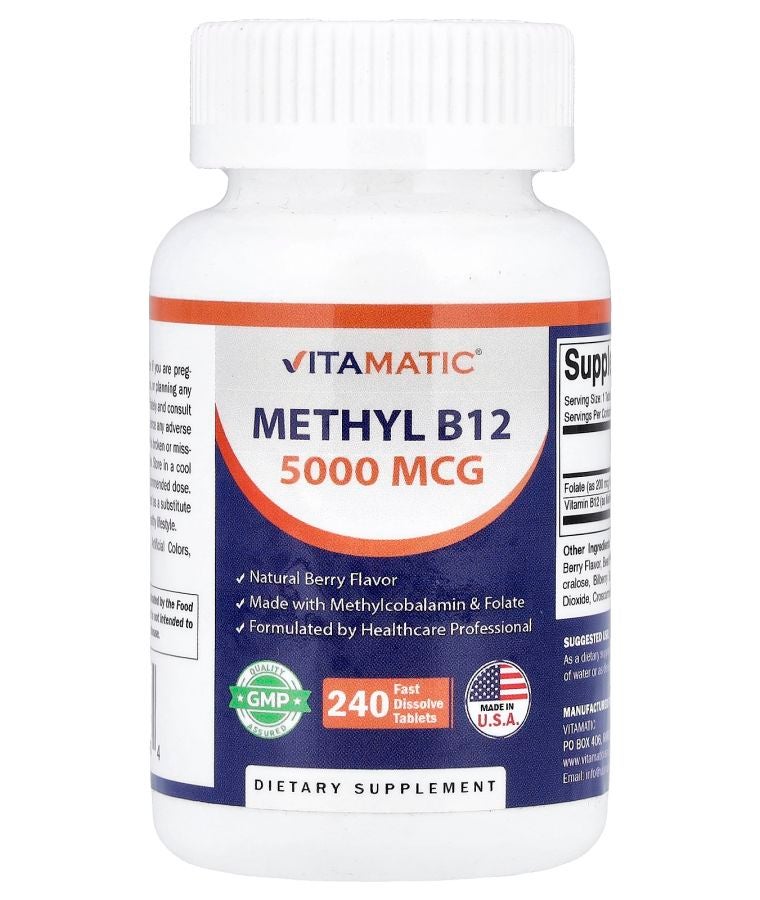 Vitamatic Methyl B12 Natural Berry 240 Fast Dissolve Tablets