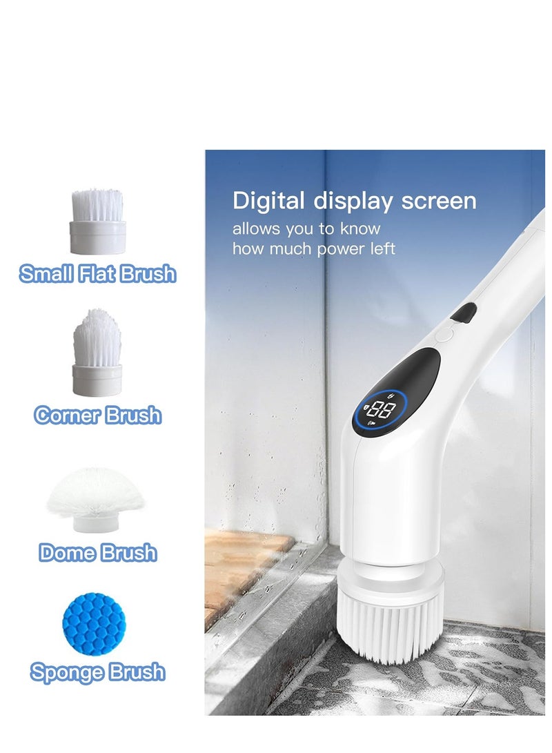 Electric Spin Scrubber, 2023 New Cordless Cleaning Brush with 9 Replaceable Brush Heads, 3 Speeds Power Shower Scrubber with Extension Arm for Bathroom, Floor, Tile, Tub  - Image 5