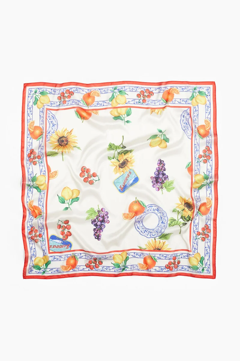 H&M Printed satin scarf