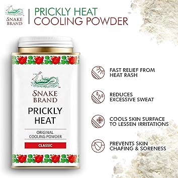 SNAKE BRAND Prickly Heat Powder Snake Brand 140 gram - Image 4