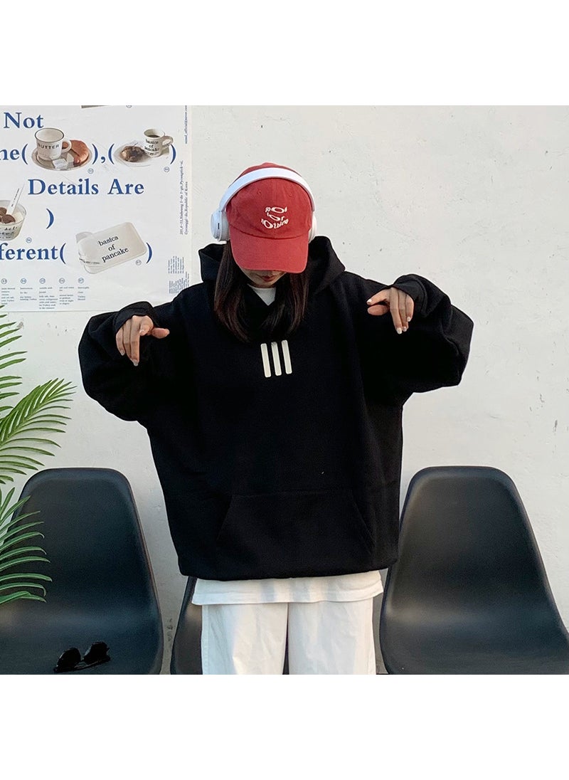 Generic - FOG Fu ESSENTIALS joint name three bars fashion brand fleece-lined hooded sweater High Street American autumn and winter hoodie Light gray - Image 1
