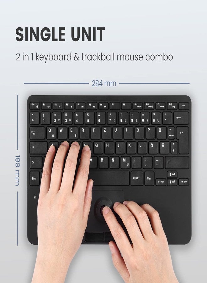 Perixx PERIBOARD-526 US, Wired Mini USB Keyboard with Trackball - X Type Scissor Keys - 11.18x7.17x1.1 Inches - Build-in 2 USB Hubs - US English - Image 5
