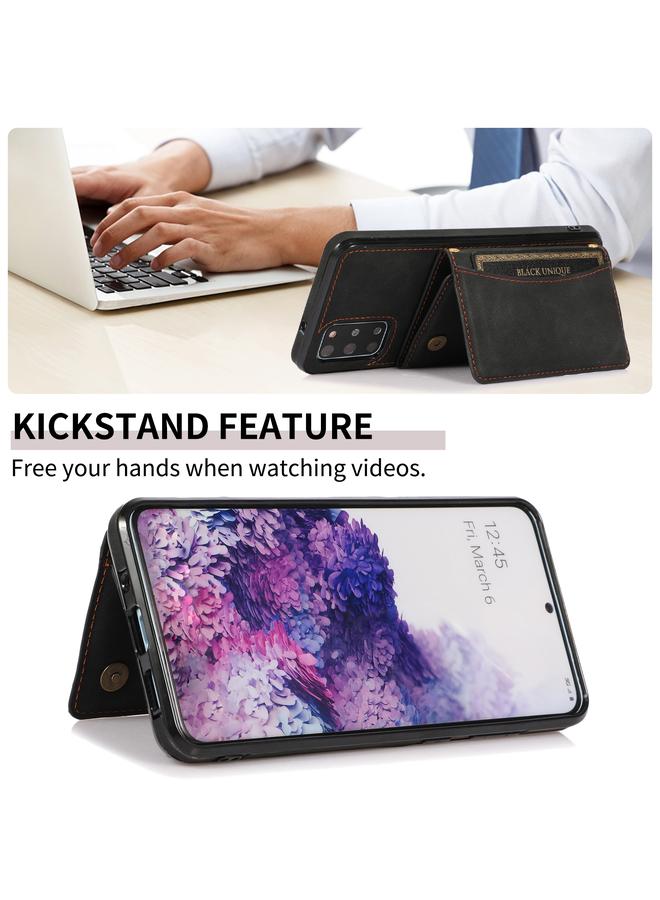 اس-توب جراب لهاتف Samsung Galaxy S20+ جراب هاتف جلدي ثلاثي الطي مع فتحة بطاقة ومحفظة وحامل - Image 4
