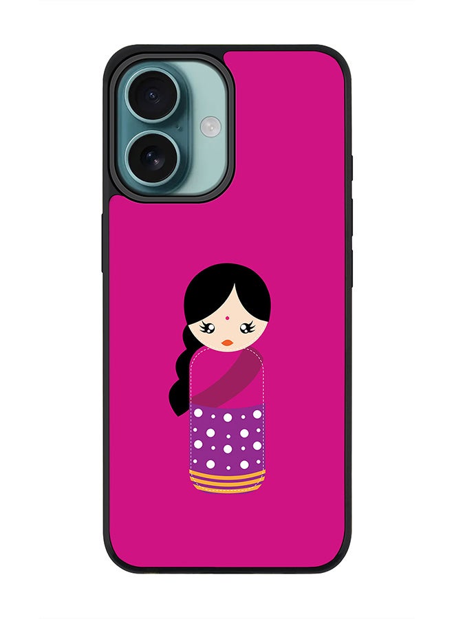 Stylizedd For iPhone 16 Case [Compatible with MagSafe] Slim Magnetic cover Phone Case iPhone 16 -Indian Doll - Image 1