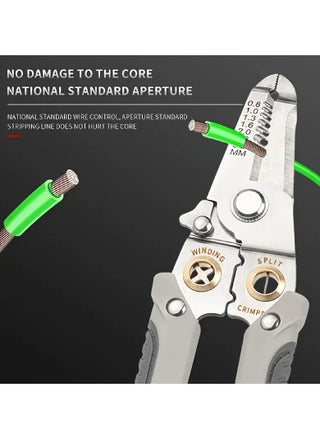 Heavy-Duty Stainless Steel Pliers & Wire Stripper - Multi-Function Electrician's Tool for Cutting, Stripping, Crimping, Clamping, Twisting, and Nail Pulling - Ideal for Home DIY, Metal Structures, and Power Workers - pzsku/ZB1CD6CFD3109C4721F91Z/45/1744989312/a7322e68-92b4-4679-8630-8e247e2257dd