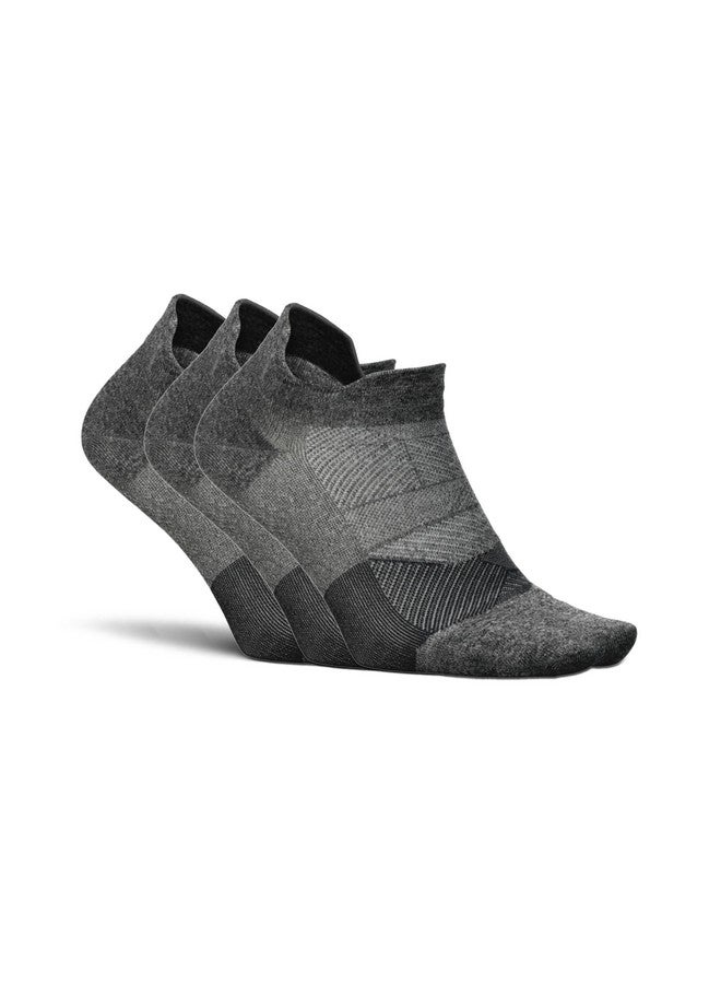 Feetures Elite Light Cushion No Show Tab Ankle Socks - Sport Sock With Targeted Compression - New Gray, Xl (3 Pair) - Image 1