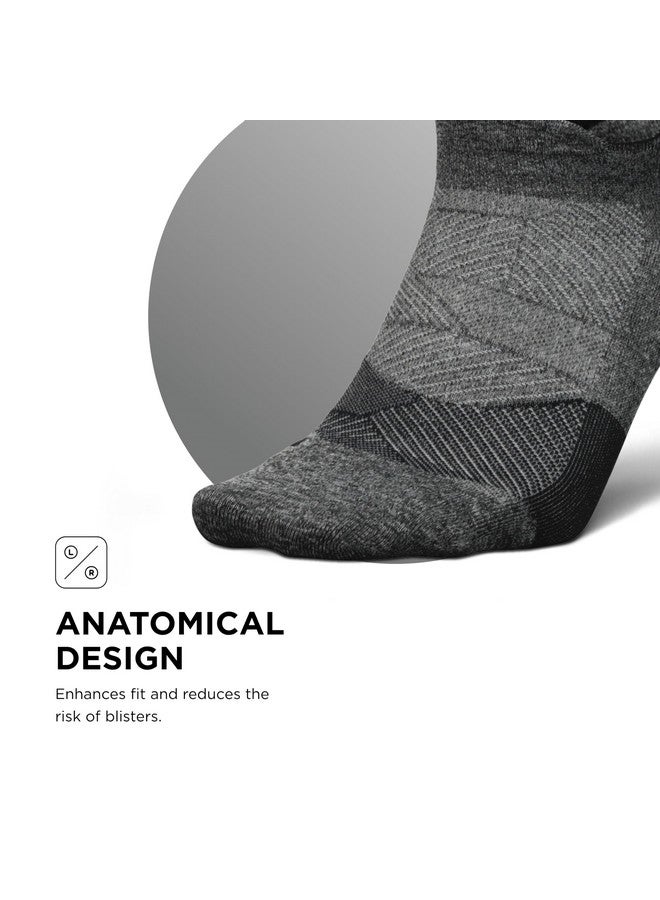 Feetures Elite Light Cushion No Show Tab Ankle Socks - Sport Sock With Targeted Compression - New Gray, Xl (3 Pair) - Image 5