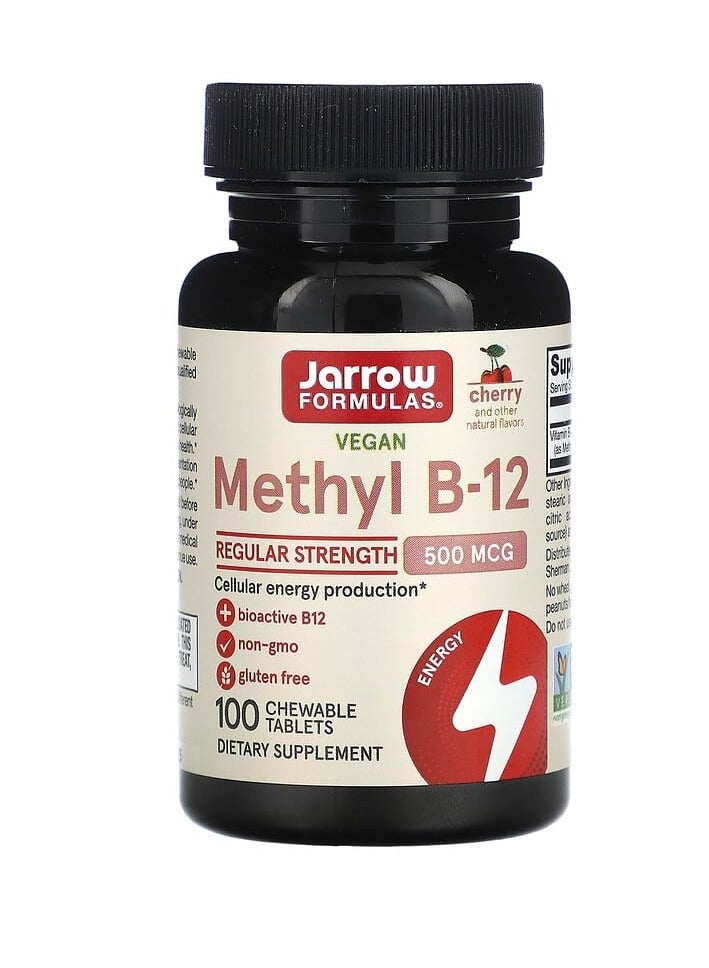 Jarrow Formulas, Methyl B-12, Cherry , 500 mcg, 100 Chewable Tablets