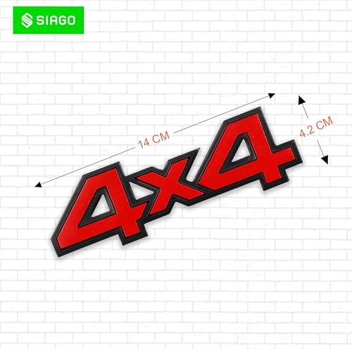 SIAGO SIA255 Premium 4x4 Metal Car Sticker - Durable & Stylish Auto Emblem for Vehicles - Customizable Designs - Easy Installation - Weather-Resistant & Long-Lasting Visit the Tantra Store - Image 2